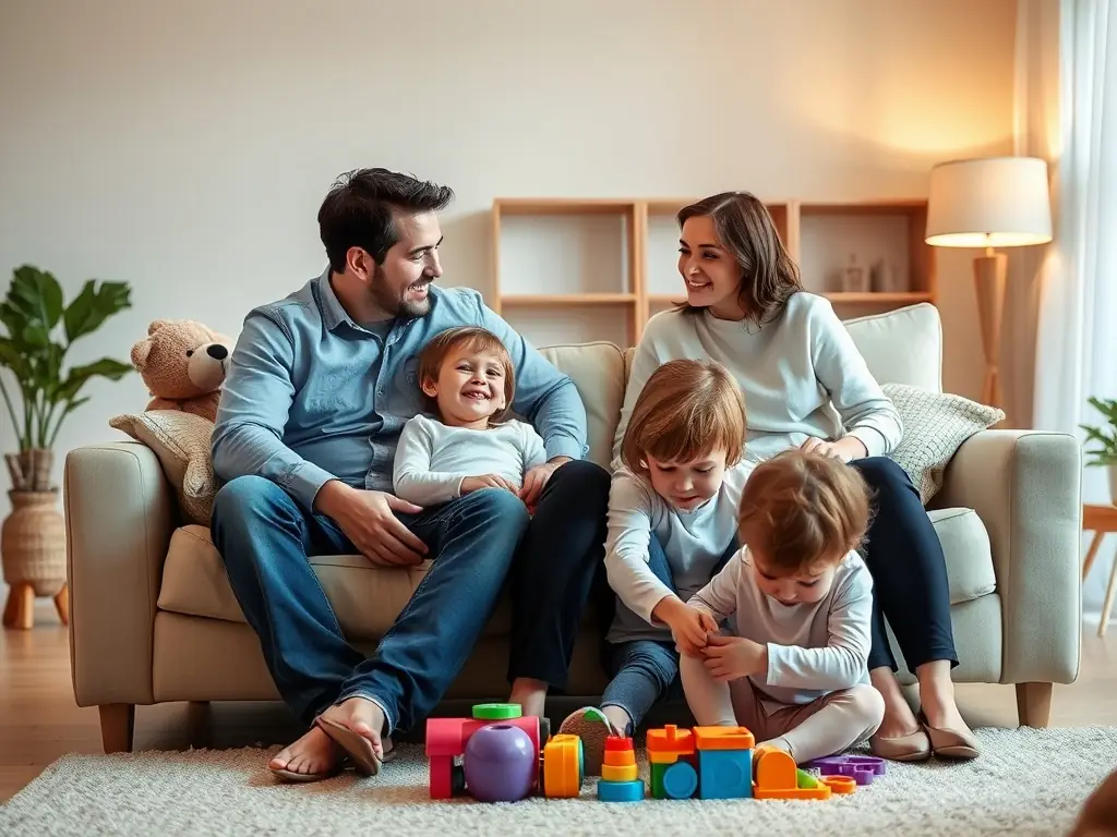 A family smiling and embracing, representing the security and peace of mind provided by life insurance.